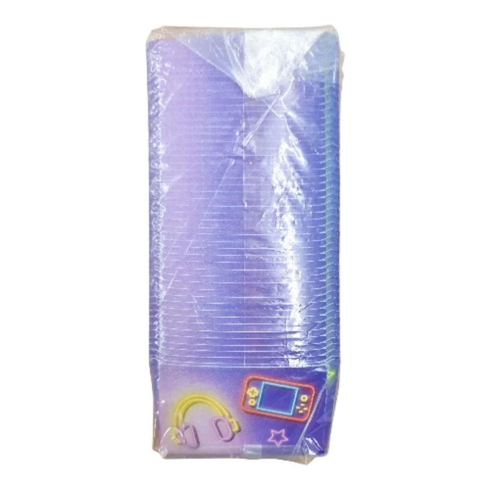 50 PCS Neon Video Game Paper Food Tray 